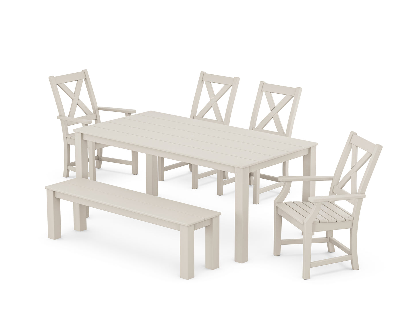 Braxton 6-Piece Parsons Dining Set with Bench