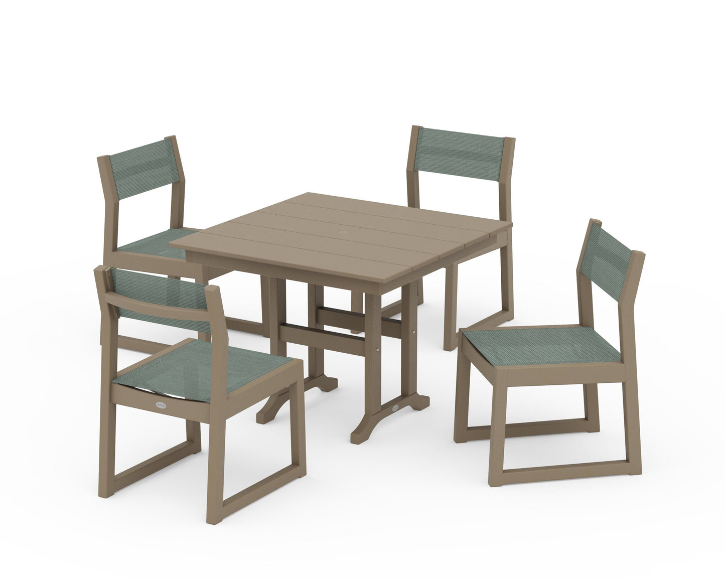 EDGE Sling Side Chair 5-Piece Farmhouse Dining Set