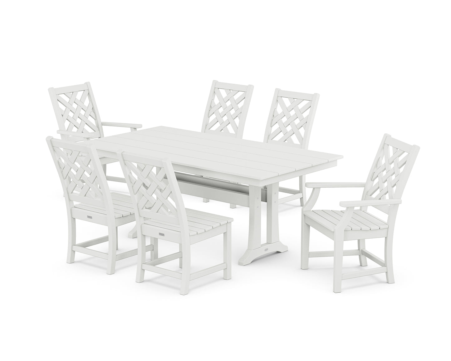 Wovendale 7-Piece Farmhouse Dining Set with Trestle Legs