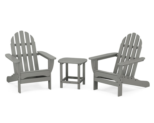 Classic Adirondack 3-Piece Set with South Beach 18" Side Table