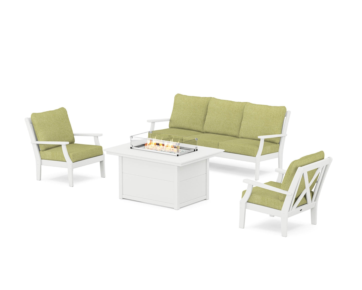 Braxton Deep Seating Fire Pit Table Set