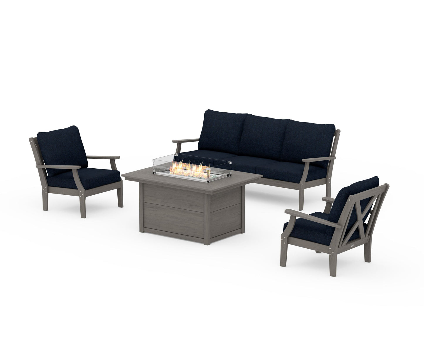 Braxton Deep Seating Fire Pit Table Set