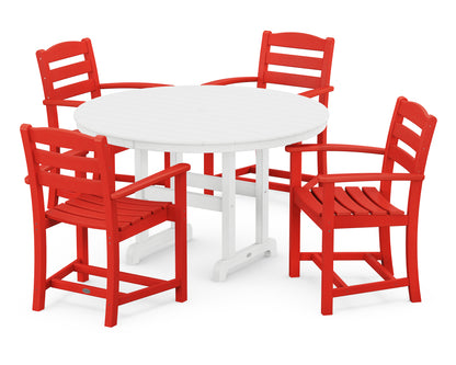 La Casa Cafâ€š 5-Piece Round Farmhouse Dining Set