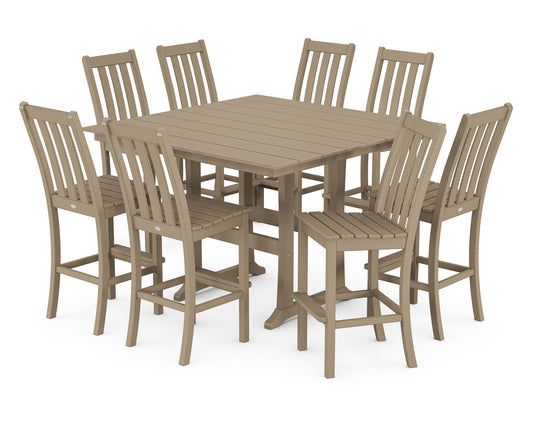Vineyard 9-Piece Farmhouse Trestle Bar Set