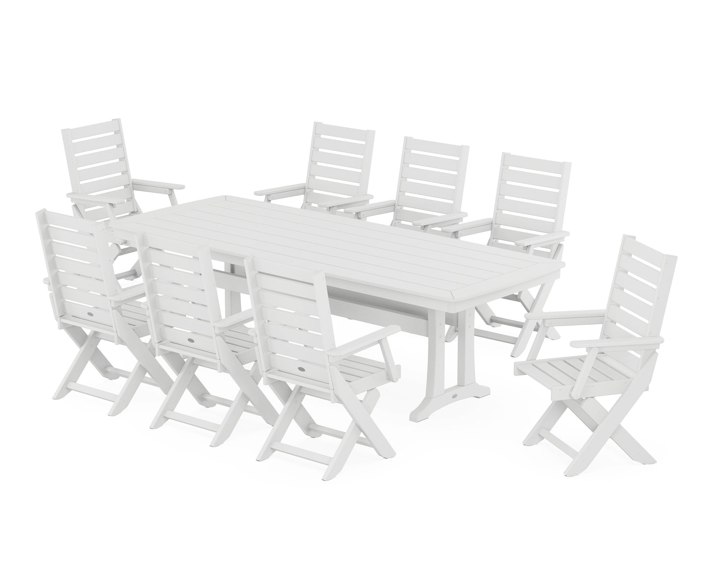 Captain 9-Piece Dining Set with Trestle Legs