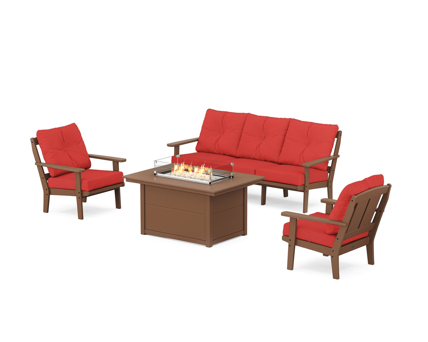 Mission Deep Seating Fire Pit Table Set