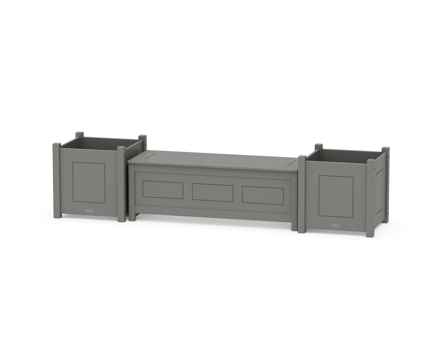 48" Country Living Straight Planter Storage Bench Set- Large