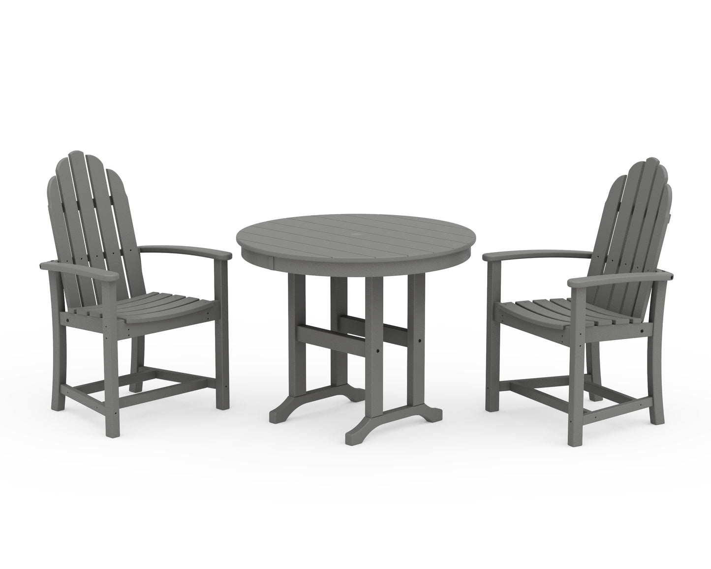 Classic Adirondack 3-Piece Round Dining Set