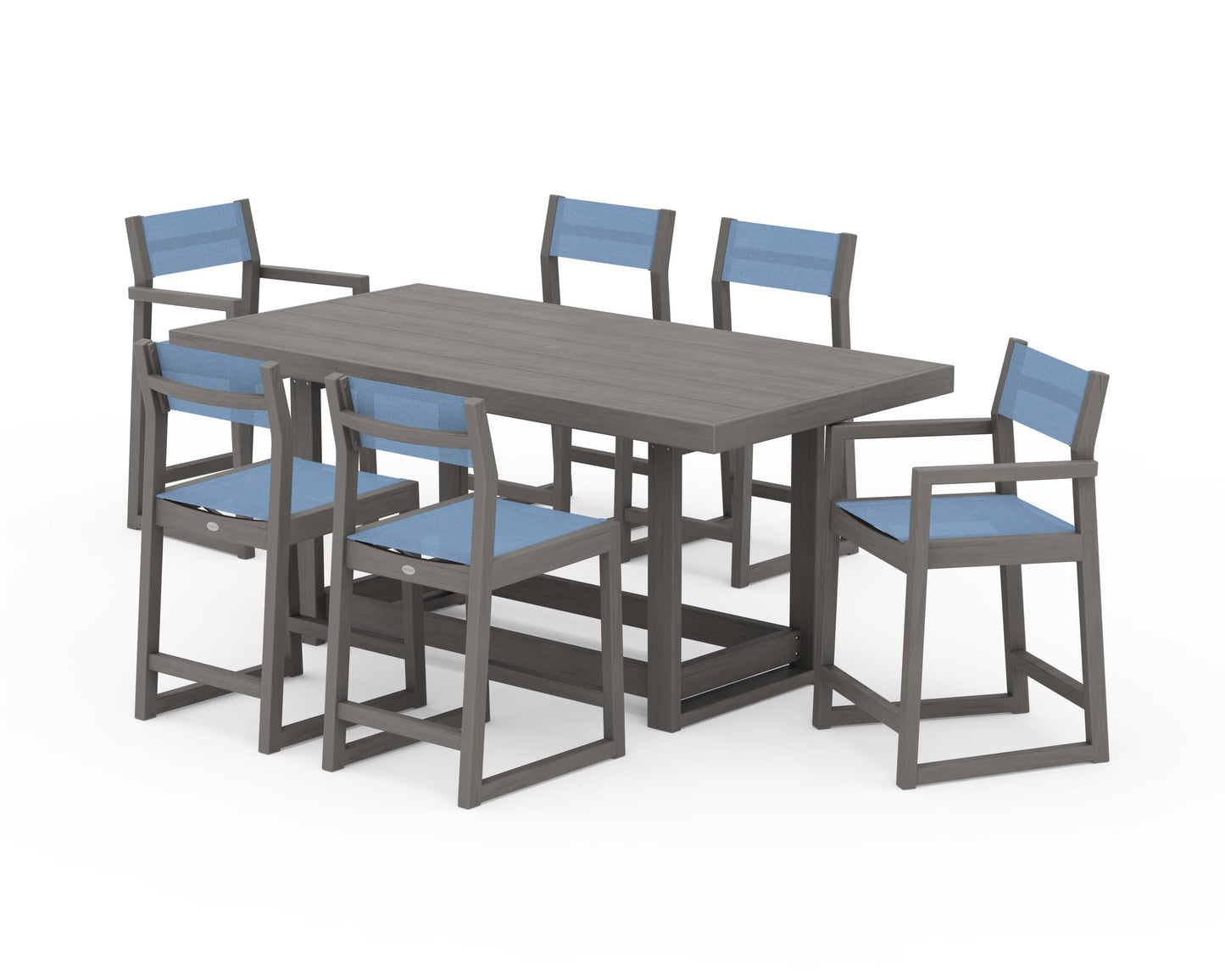EDGE Sling 7-Piece Counter Table Set