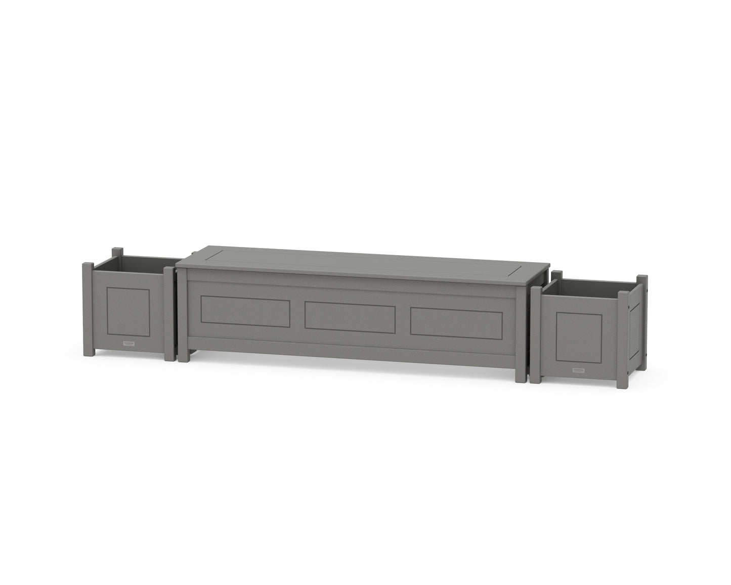60" Country Living Straight Planter Storage Bench Set