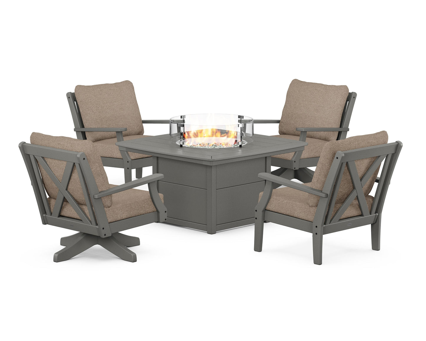 Braxton 5-Piece Deep Seating Set with Fire Table