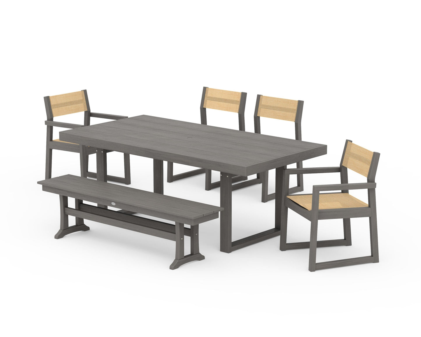 EDGE Sling 6-Piece Dining Set with Bench