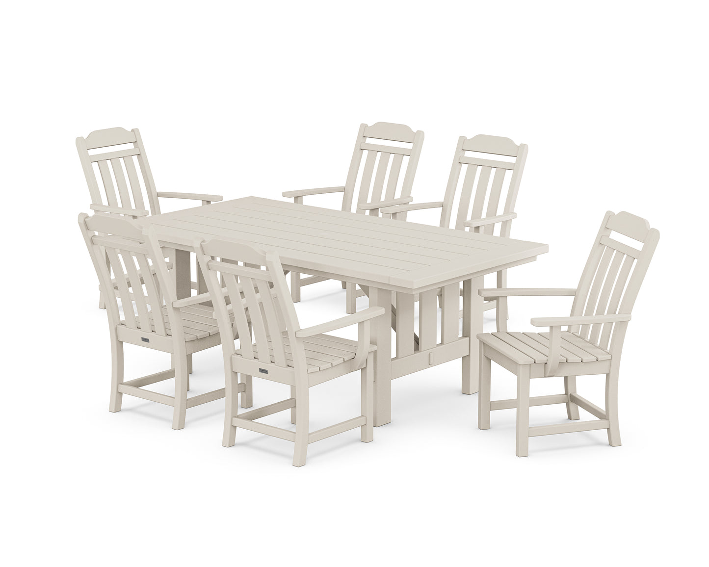 Country Living Arm Chair 7-Piece Mission Dining Set