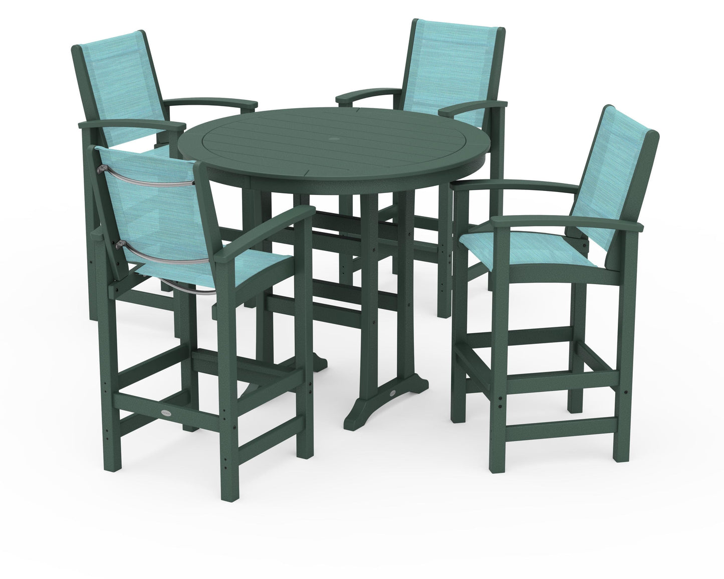 Coastal 5-Piece Nautical Trestle Bar Set