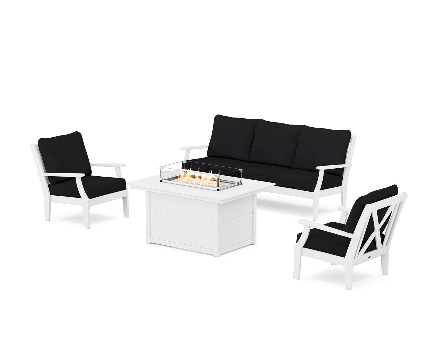 Braxton Deep Seating Fire Pit Table Set