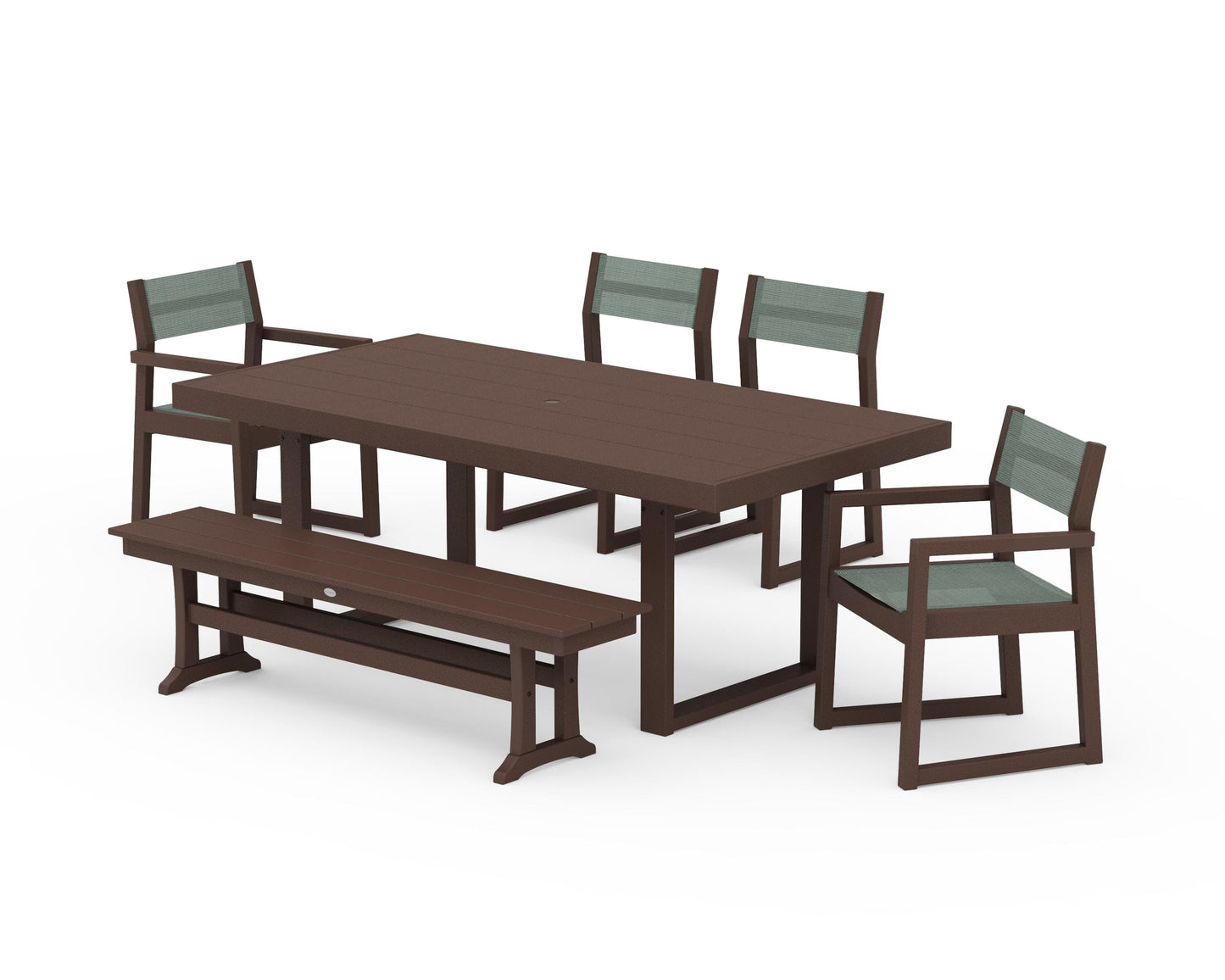 EDGE Sling 6-Piece Dining Set with Bench
