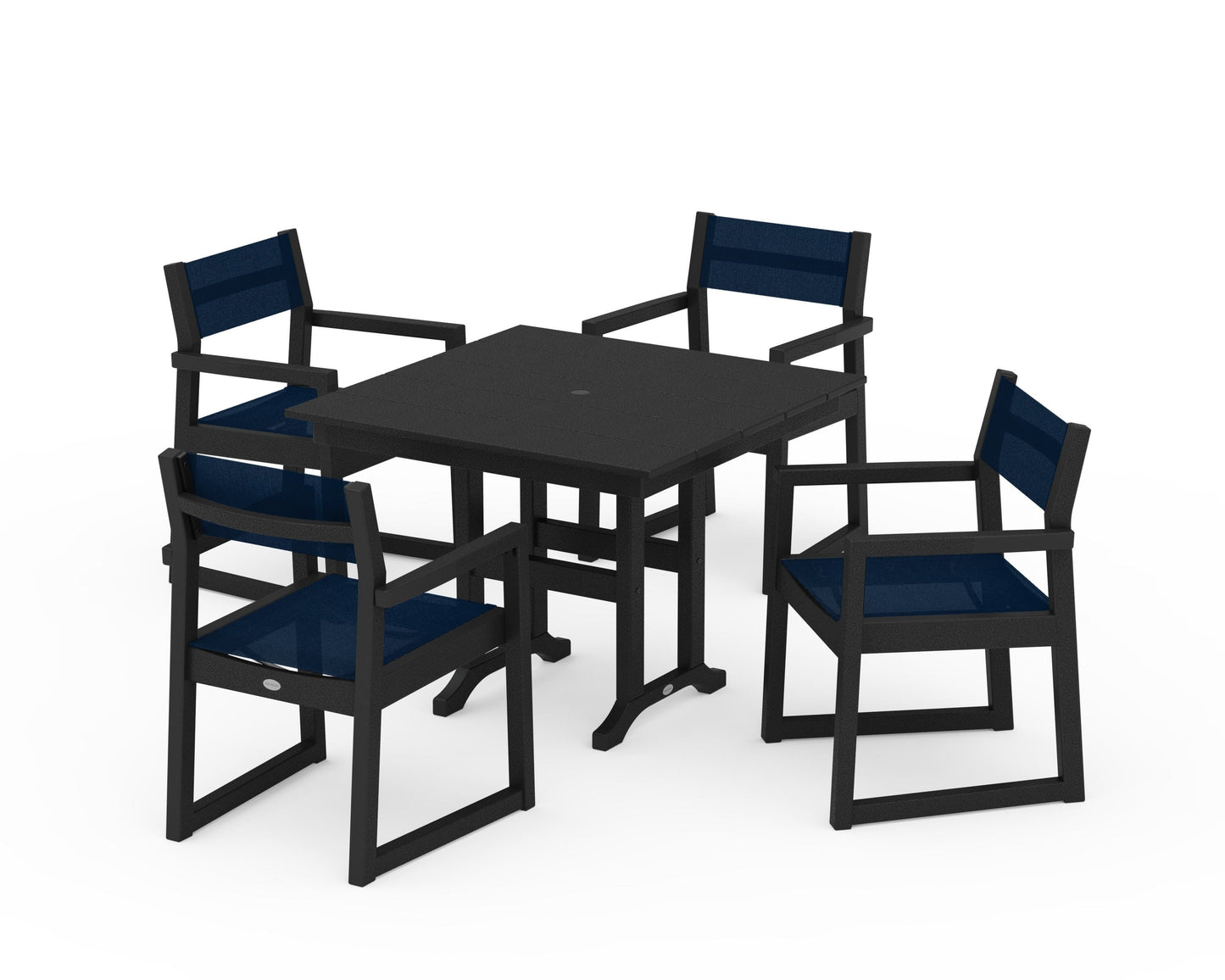EDGE Sling Arm Chair 5-Piece Farmhouse Dining Set