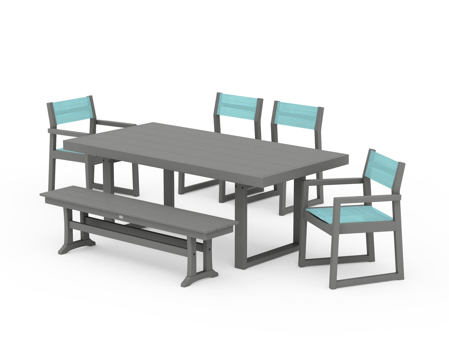 EDGE Sling 6-Piece Dining Set with Bench