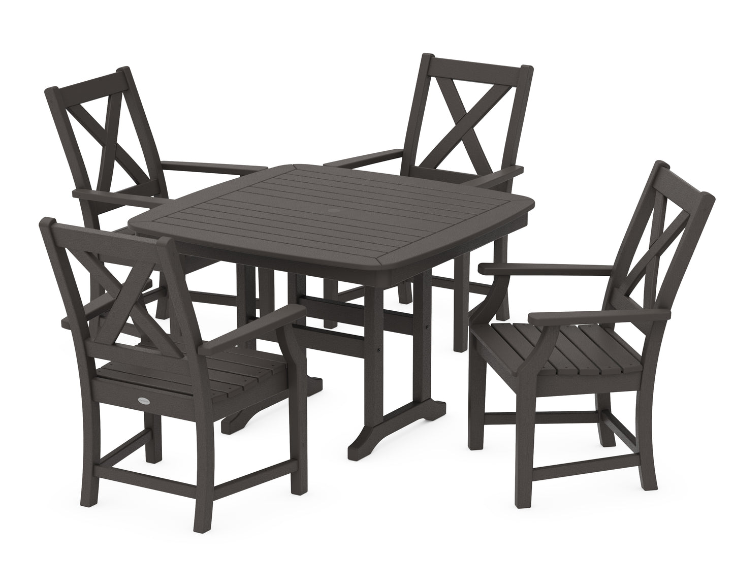 Braxton 5-Piece Dining Set with Trestle Legs