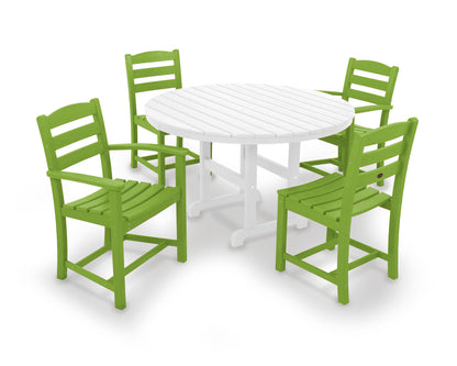 La Casa Cafâ€š 5-Piece Round Farmhouse Dining Set