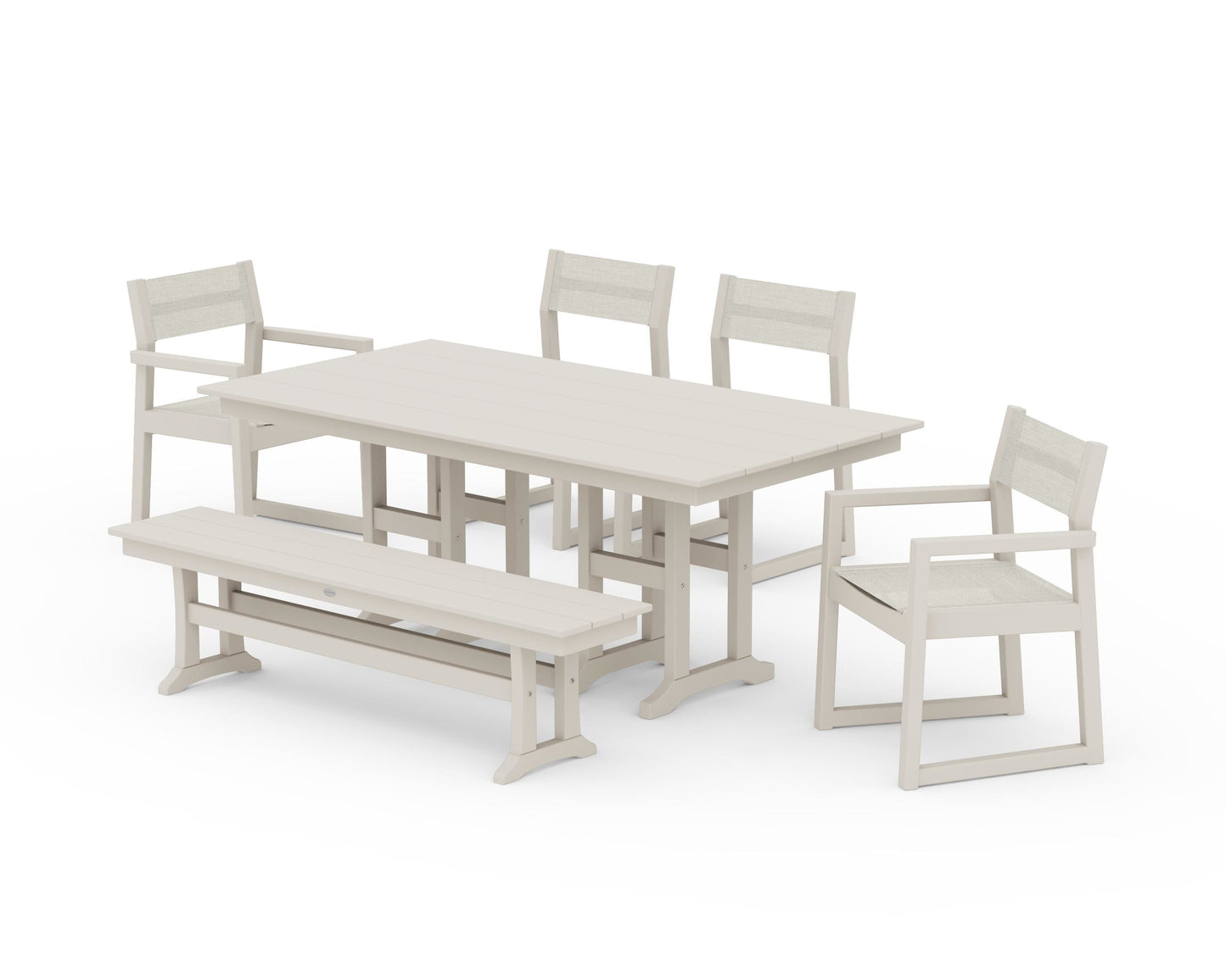 EDGE Sling 6-Piece Farmhouse Dining Set
