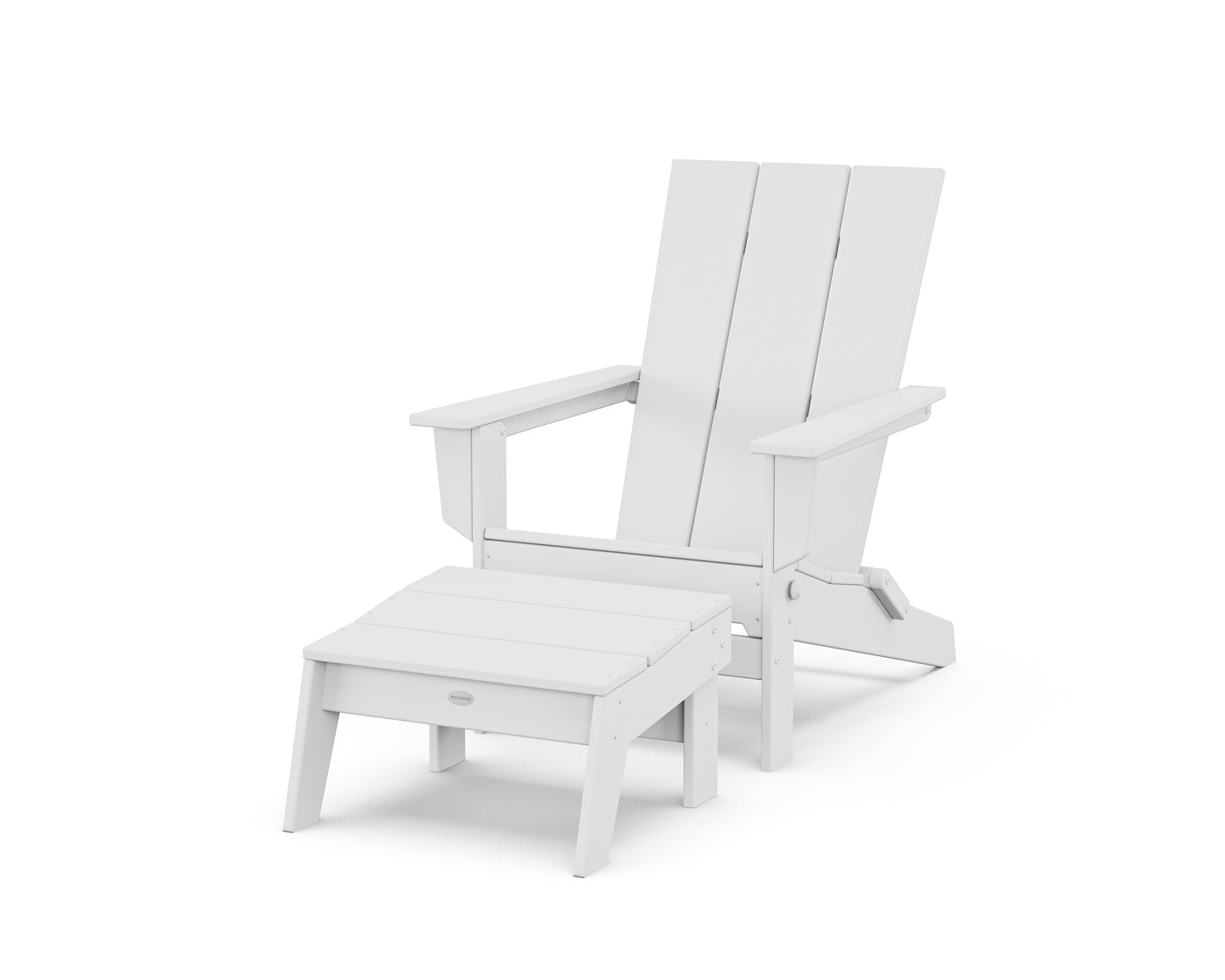 Modern Studio Folding Adirondack Chair with Ottoman