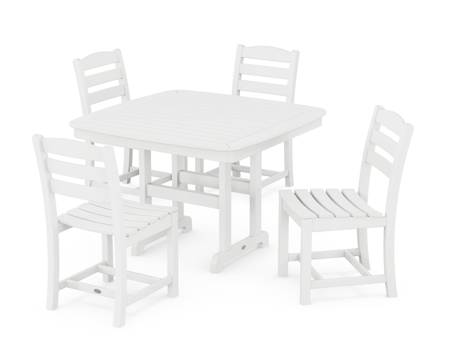 La Casa CafÃ© Side Chair 5-Piece Dining Set with Trestle Legs