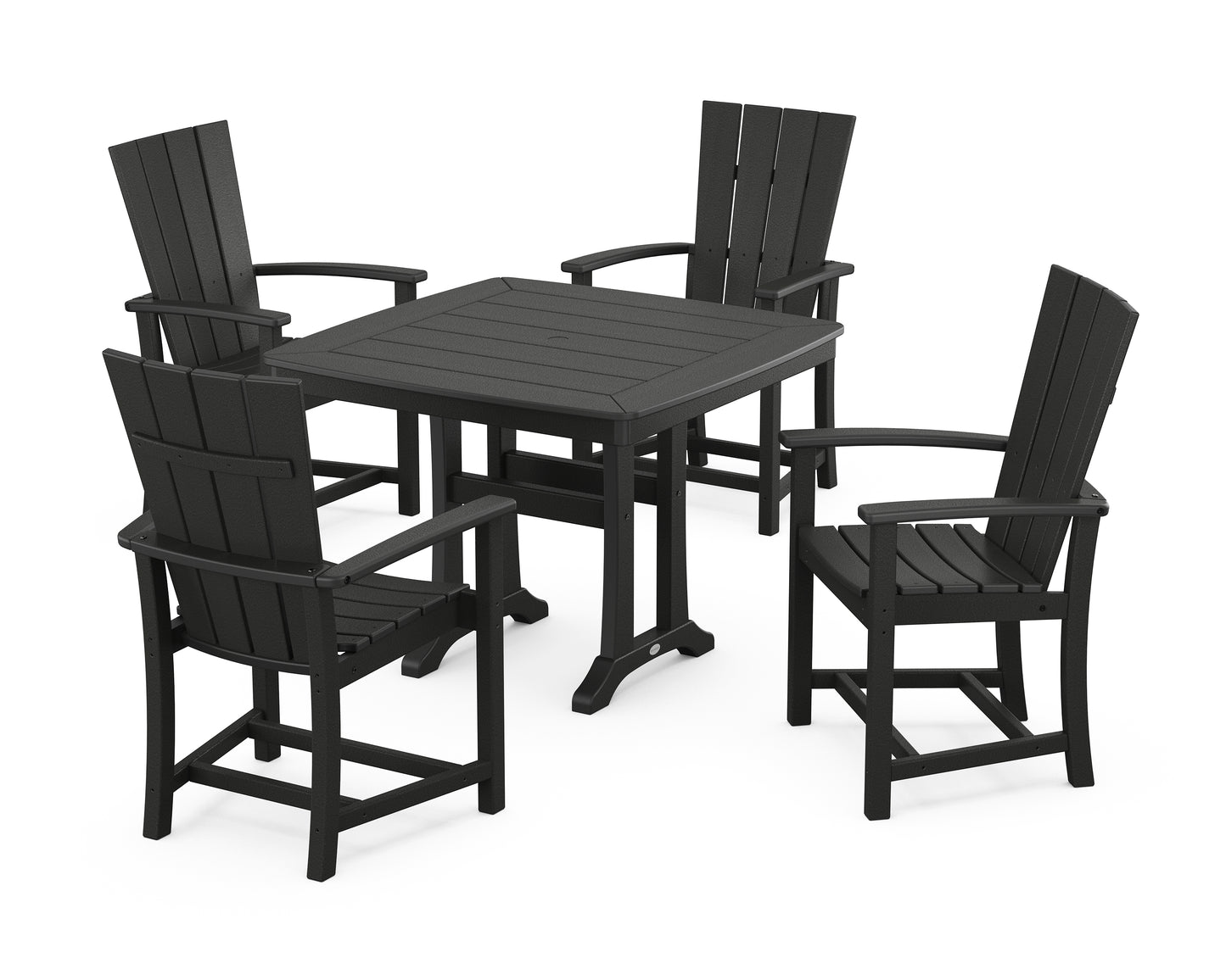 Quattro 5-Piece Dining Set with Trestle Legs