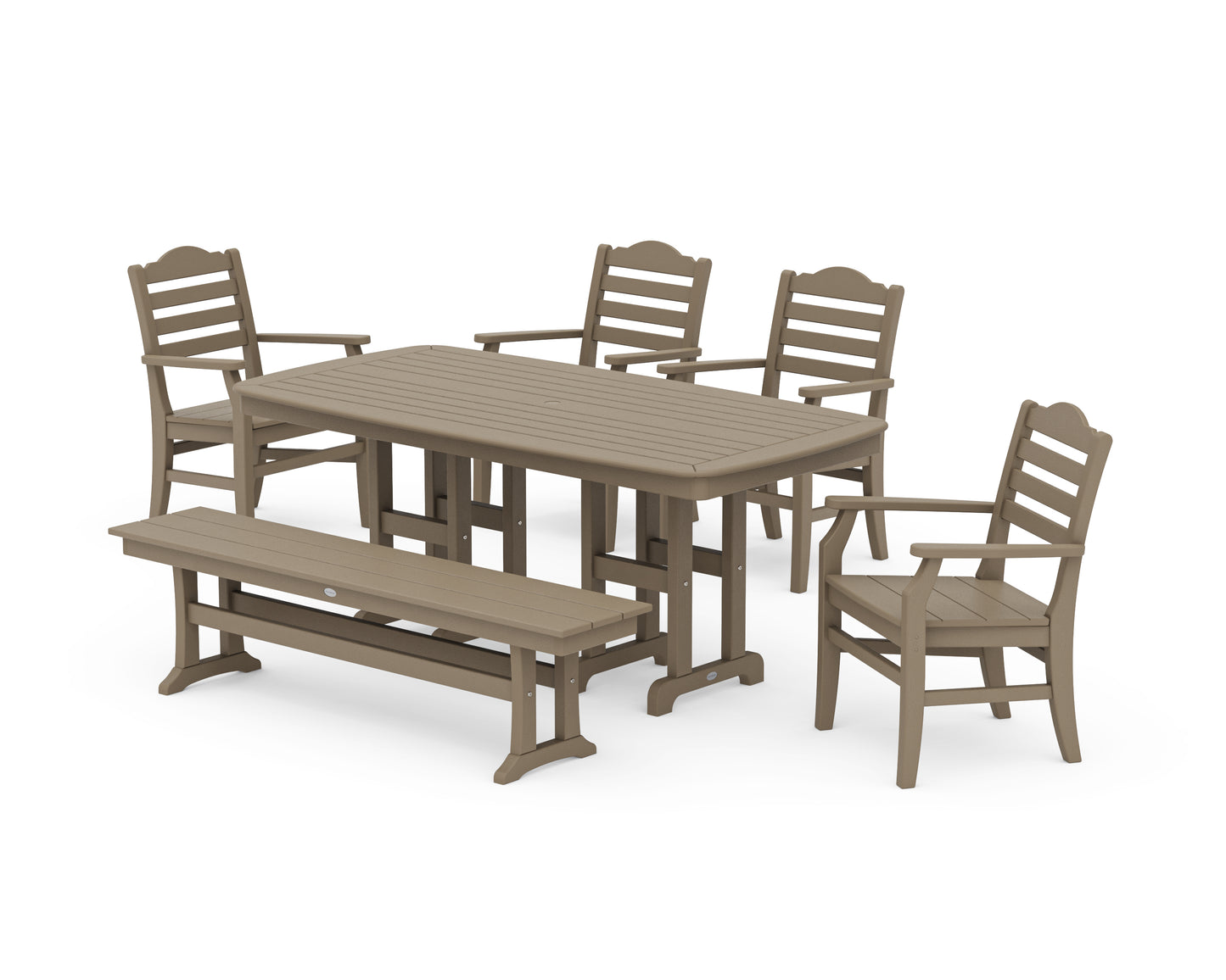 Savannah 6-Piece Farmhouse Dining Set with Bench