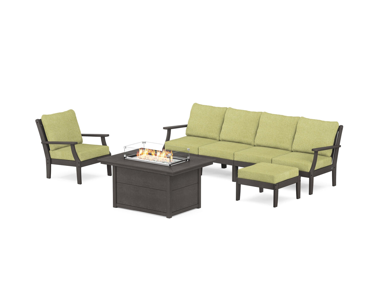Braxton Sectional Lounge and Fire Pit Set