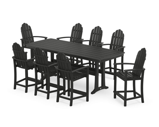 Classic Adirondack 9-Piece Counter Set with Trestle Legs