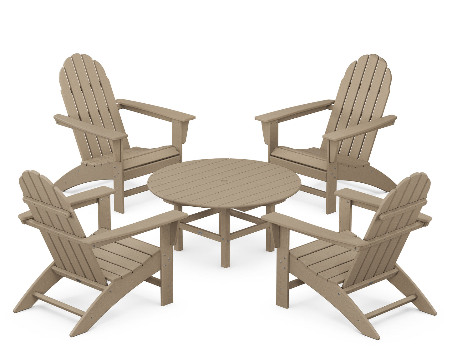 Vineyard 5-Piece Adirondack Chair Conversation Set