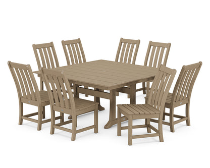 Vineyard 9-Piece Farmhouse Trestle Dining Set