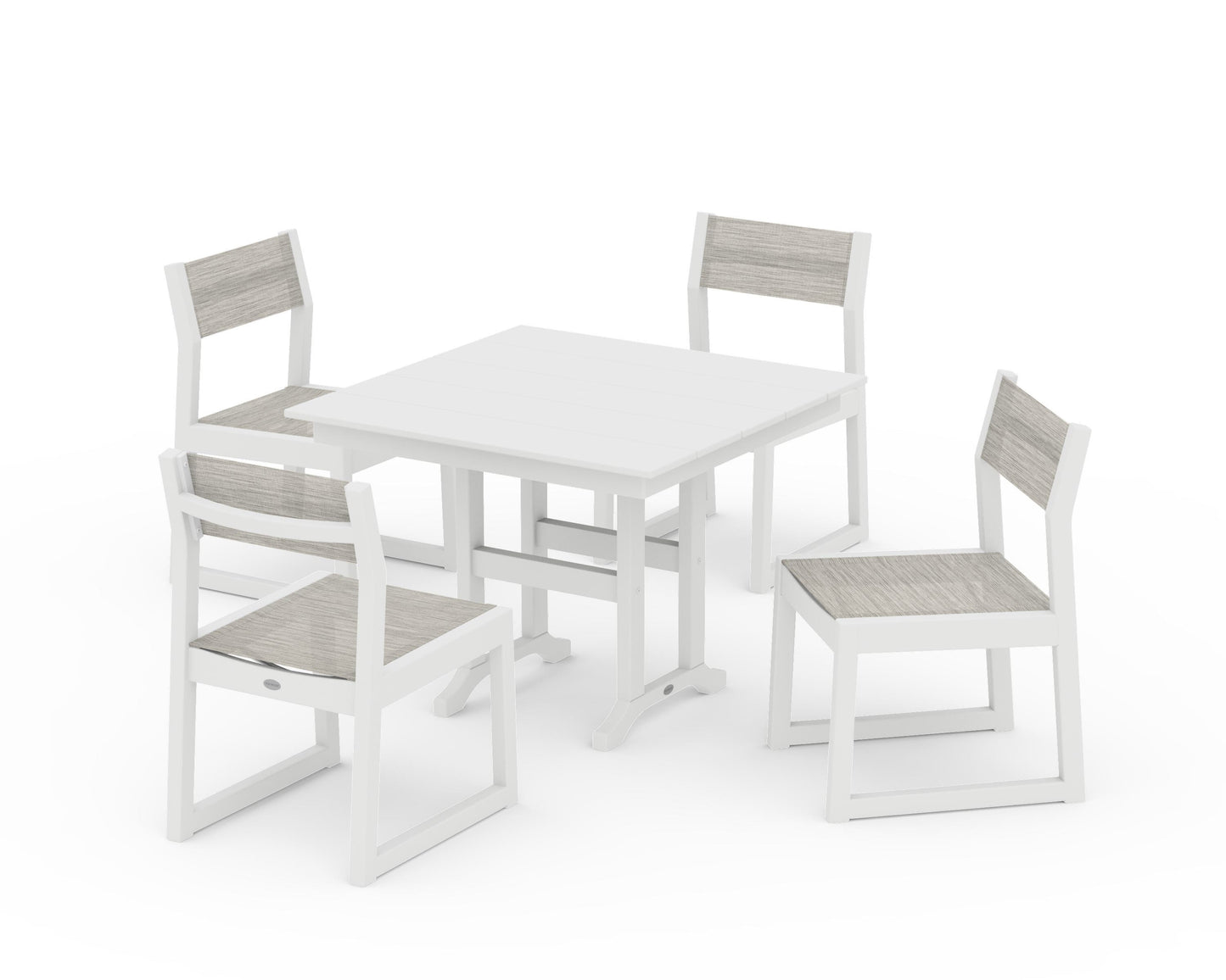 EDGE Sling Side Chair 5-Piece Farmhouse Dining Set