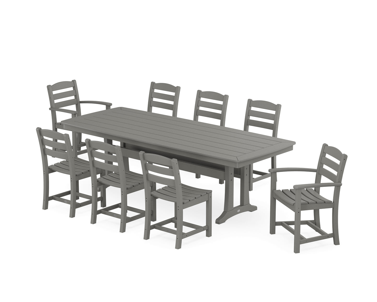 La Casa Caf‚ 9-Piece Dining Set with Trestle Legs