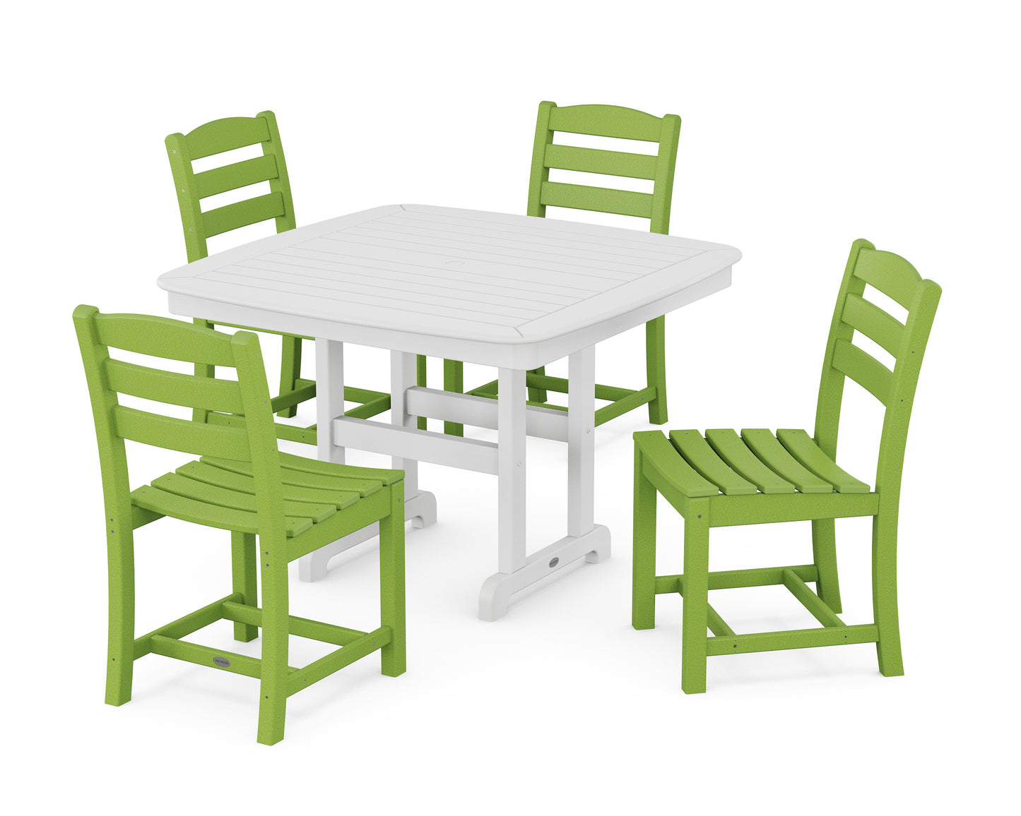 La Casa CafÃ© Side Chair 5-Piece Dining Set with Trestle Legs
