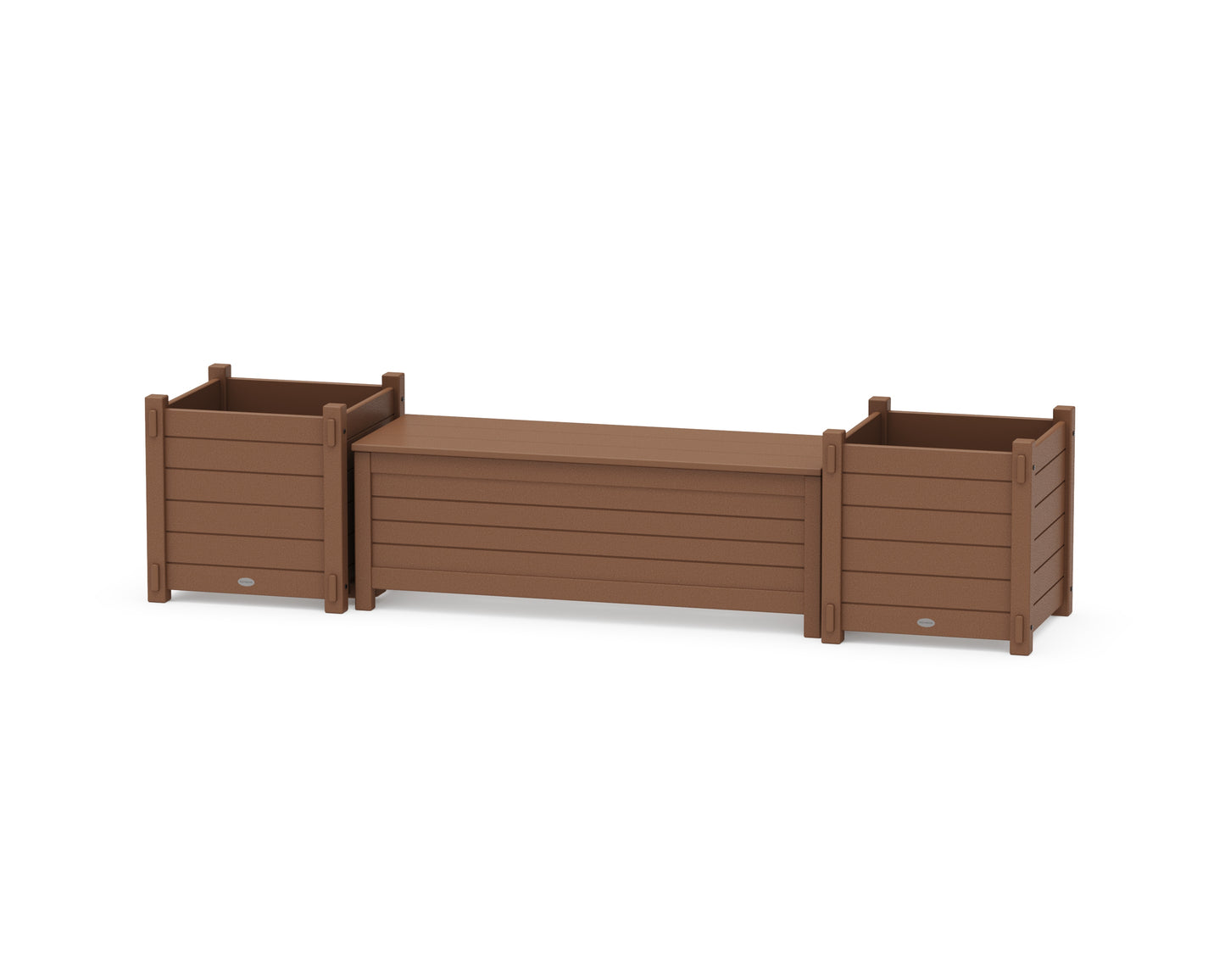48" Nautical Straight Planter Storage Bench Set- Large