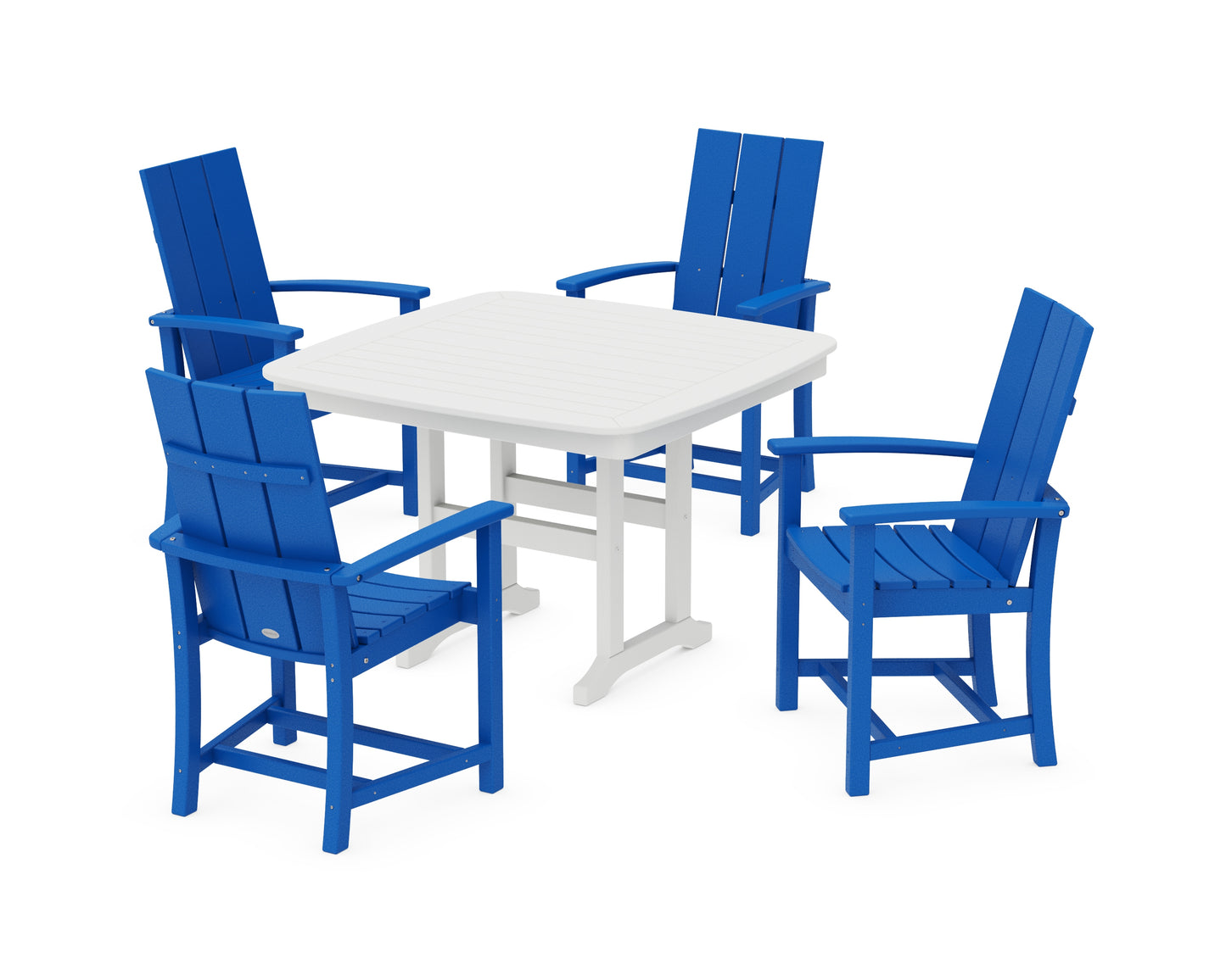 Modern Adirondack 5-Piece Dining Set with Trestle Legs