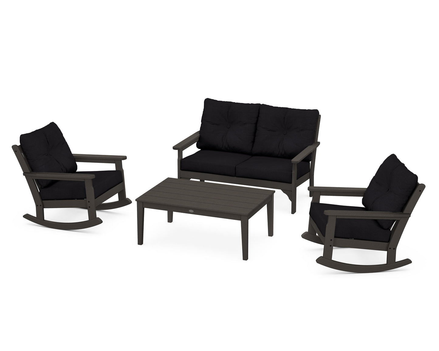 Vineyard 4-Piece Deep Seating Rocking Chair Set