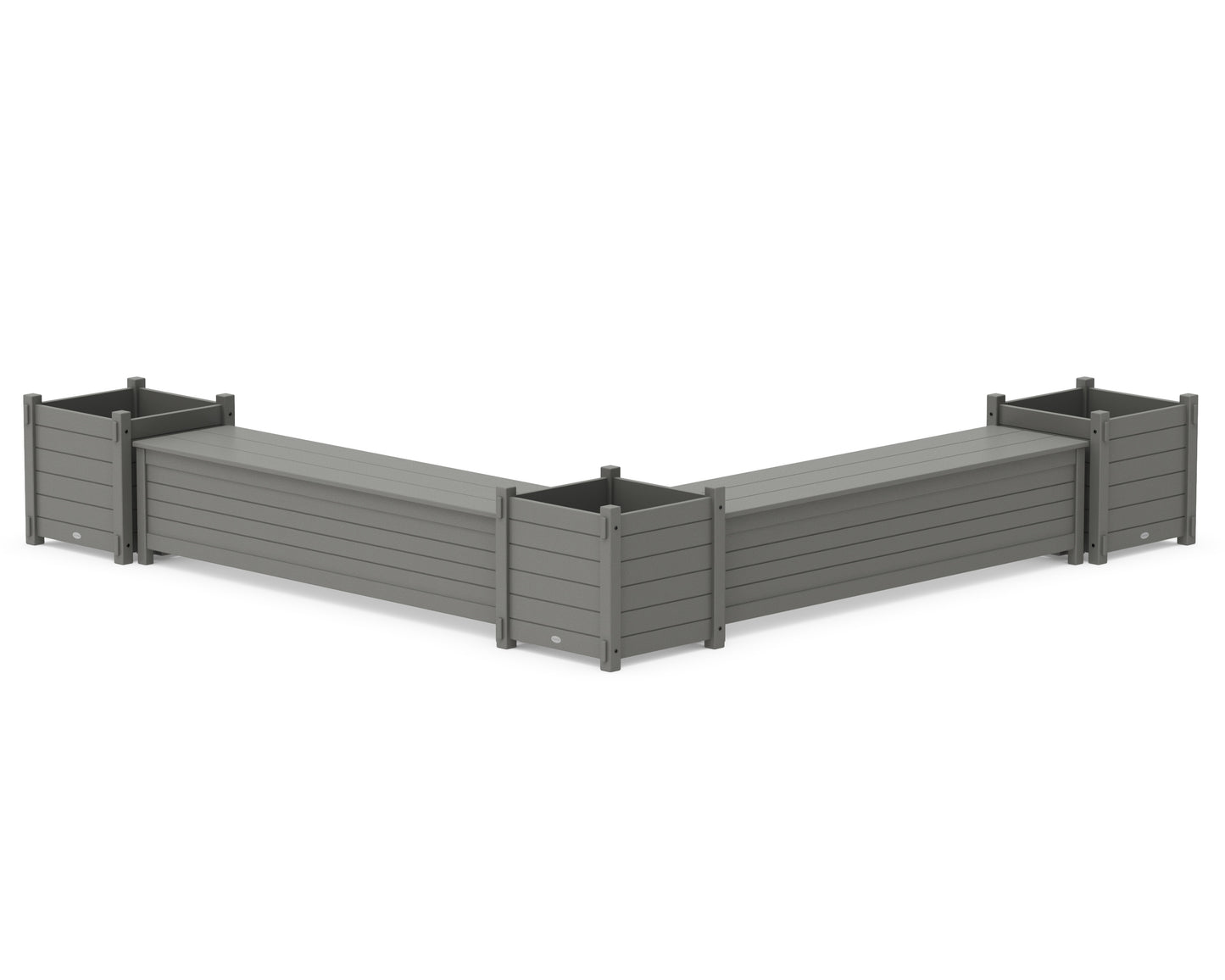 72" Nautical L- Shaped Planter Storage Bench Corner Set- Large