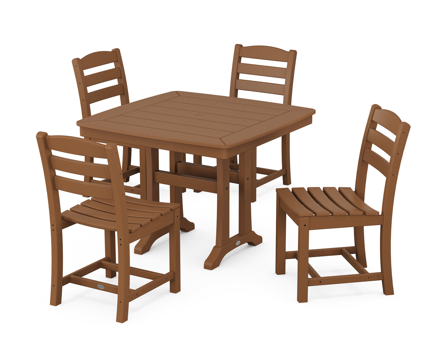 La Casa CafÃ© Side Chair 5-Piece Dining Set with Trestle Legs