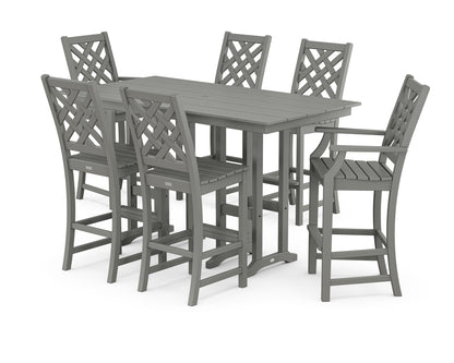Wovendale 7-Piece Farmhouse Bar Set