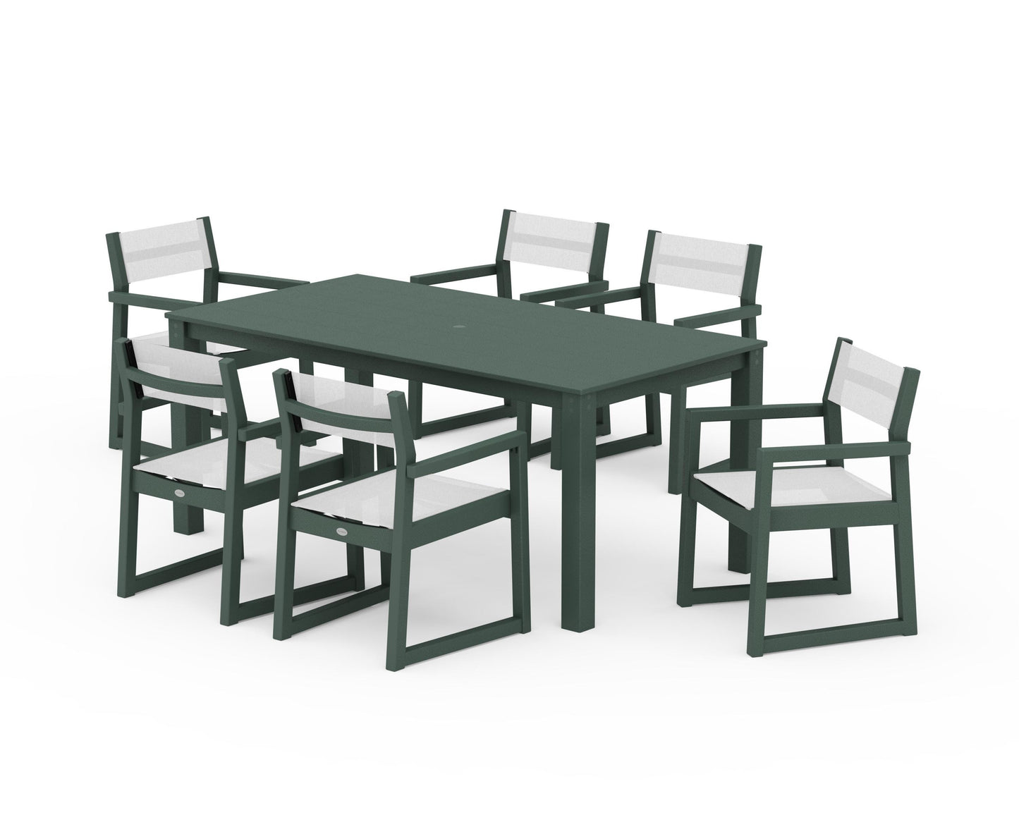 EDGE Sling Arm Chair 7-Piece Parsons Dining Set