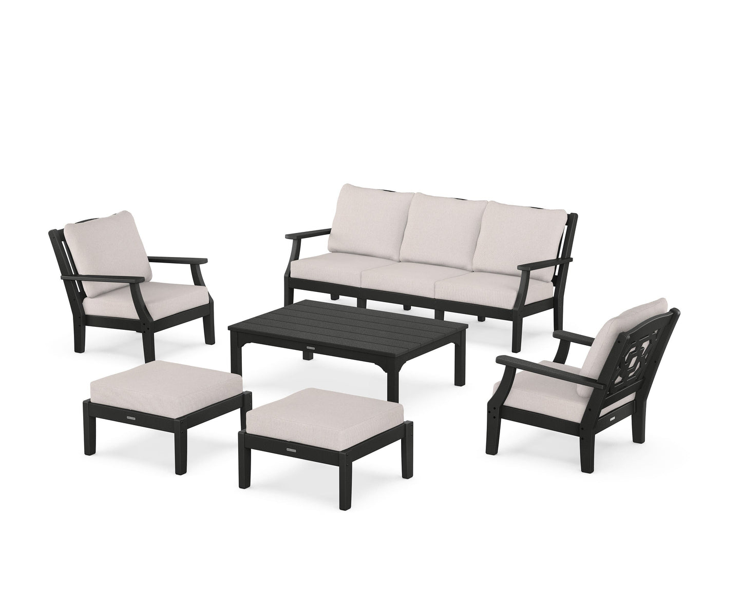 Chinoiserie 6-Piece Lounge Sofa Set