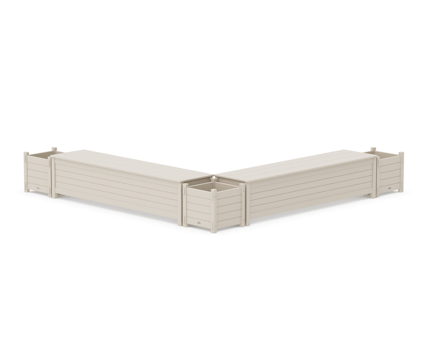 72" Nautical L- Shaped Planter Storage Bench Corner Set