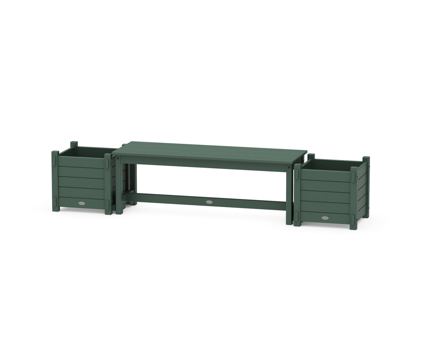 48" Nautical Straight Planter Bench Set