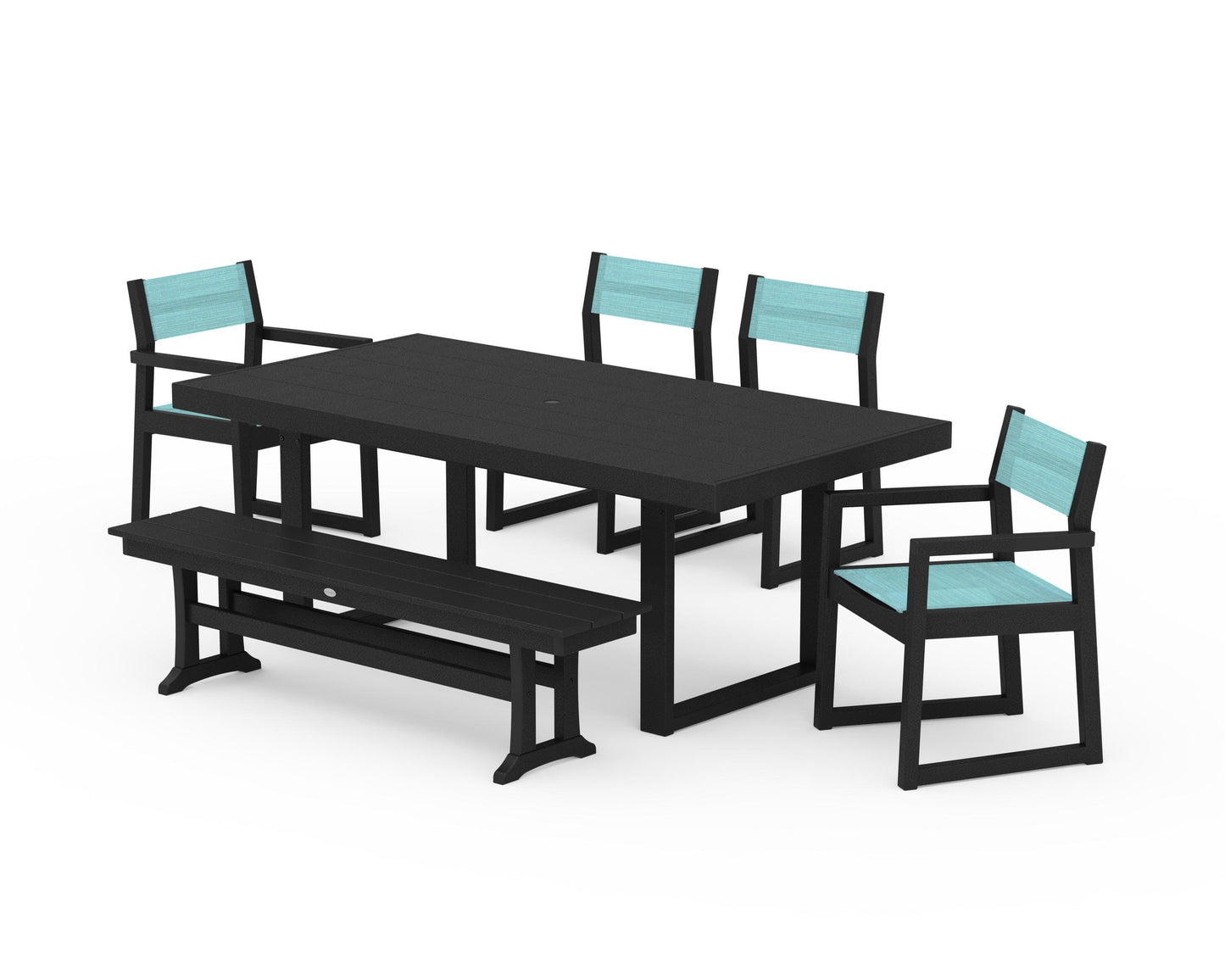 EDGE Sling 6-Piece Dining Set with Bench