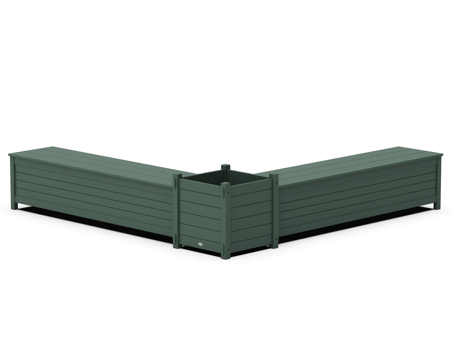 72" Nautical L- Shaped Planter Storage Bench Set- Large