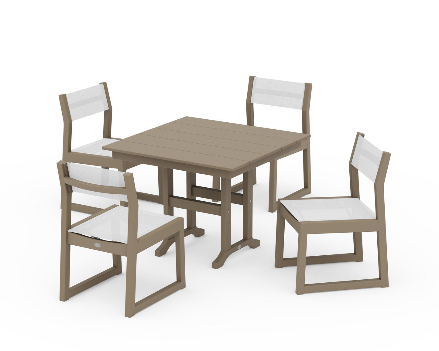 EDGE Sling Side Chair 5-Piece Farmhouse Dining Set