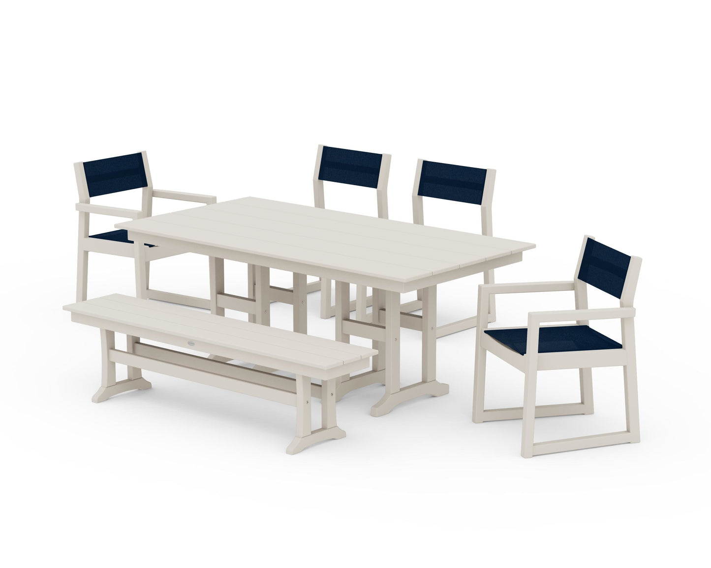 EDGE Sling 6-Piece Farmhouse Dining Set
